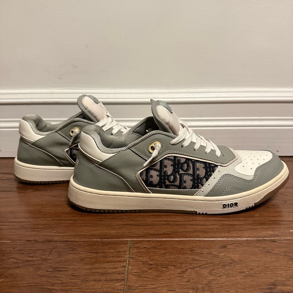 Dior Homme B27 Grey Leather Low-Top Sneakers Size 12 / UK 11 / EU 46